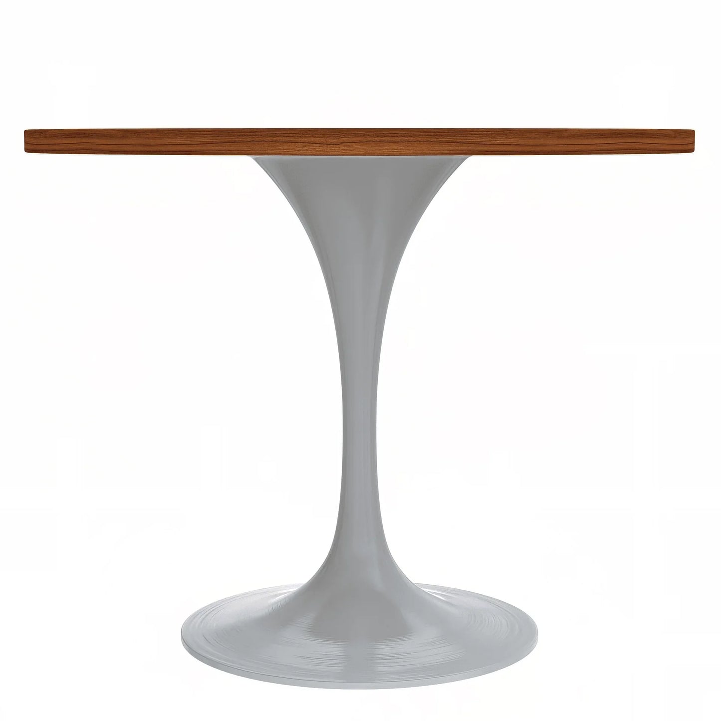 Verve Round Dining Table with MDF/Sintered Stone/Resin Tabletop in White Stainless Steel Pedestal Base - Elax Furniture