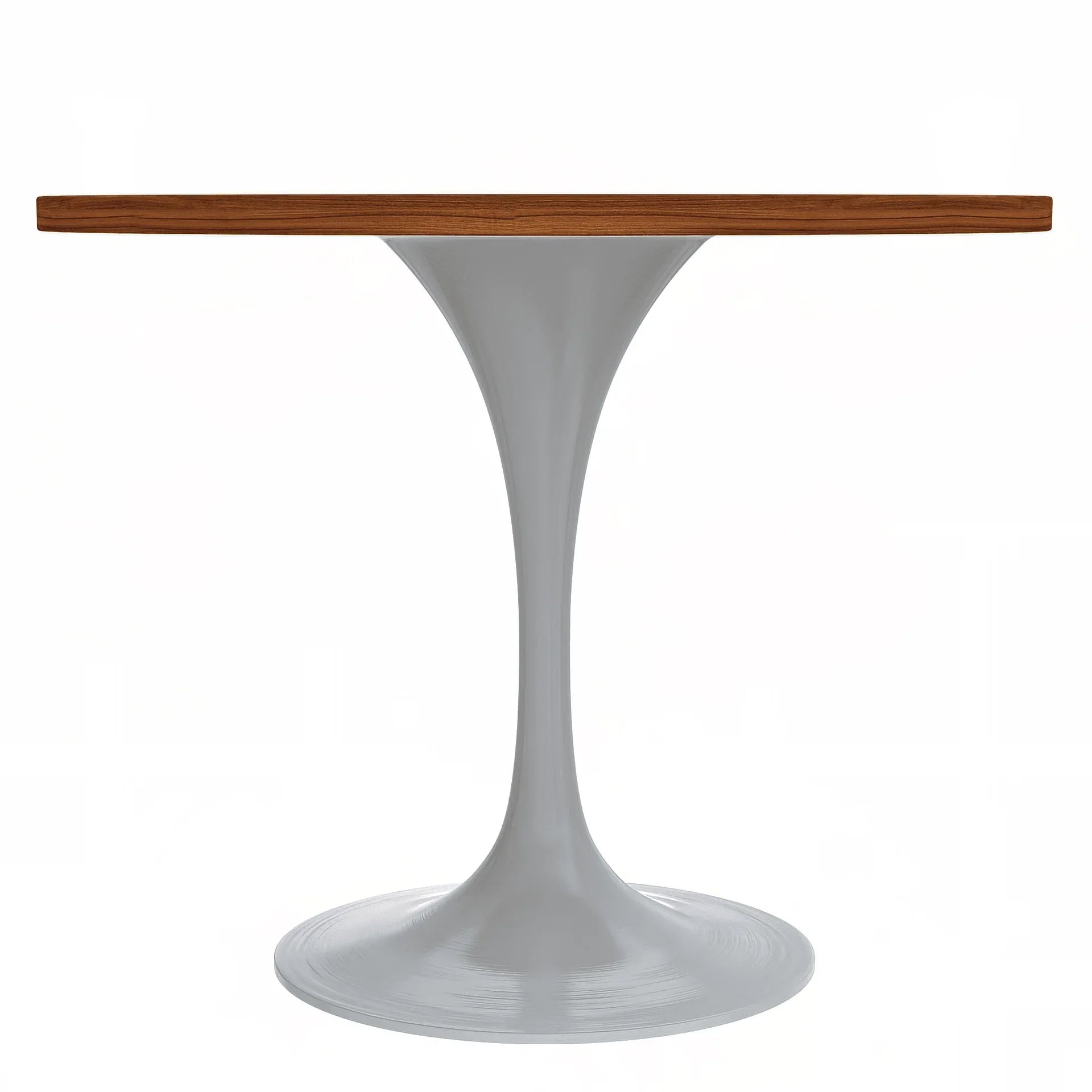 Verve Round Dining Table with MDF/Sintered Stone/Resin Tabletop in White Stainless Steel Pedestal Base - Elax Furniture