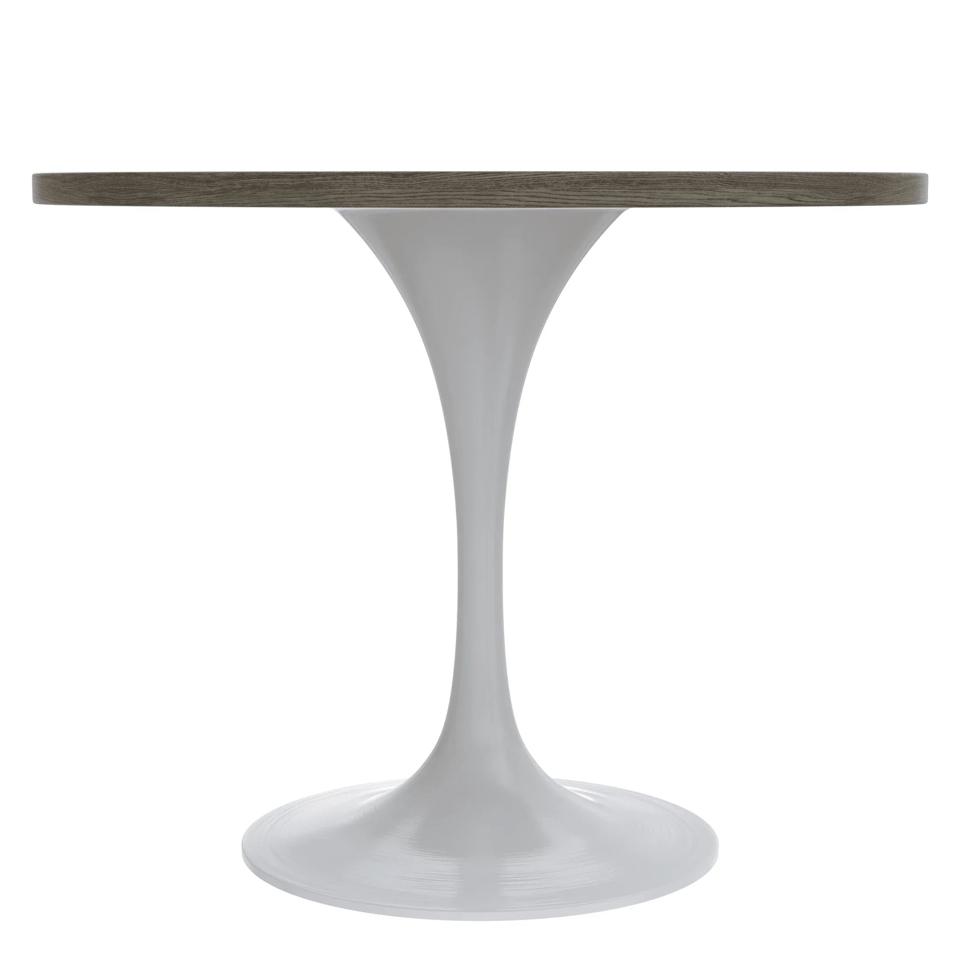 Verve Round Dining Table with MDF/Sintered Stone/Resin Tabletop in White Stainless Steel Pedestal Base - Elax Furniture