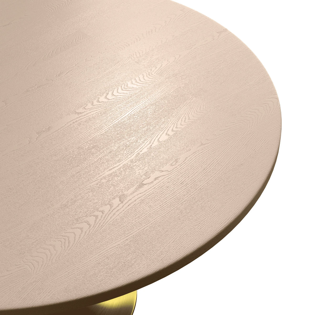 Verve Round Dining Table with MDF/Sintered Stone/Resin Tabletop in Gold Stainless Steel Pedestal Base - Elax Furniture
