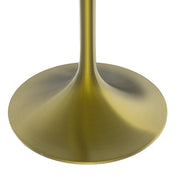 Verve Round Dining Table with MDF/Sintered Stone/Resin Tabletop in Gold Stainless Steel Pedestal Base - Elax Furniture