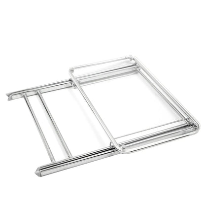 Victorian Acrylic Foldable End Side Table Tray with Chrome Metal Legs - Elax Furniture