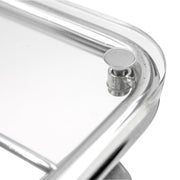 Victorian Acrylic Foldable End Side Table Tray with Chrome Metal Legs - Elax Furniture