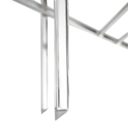 Victorian Acrylic Foldable End Side Table Tray with Chrome Metal Legs - Elax Furniture