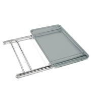Victorian Acrylic Foldable End Side Table Tray with Chrome Metal Legs - Elax Furniture