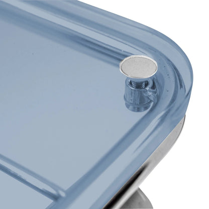 Victorian Acrylic Foldable End Side Table Tray with Chrome Metal Legs - Elax Furniture