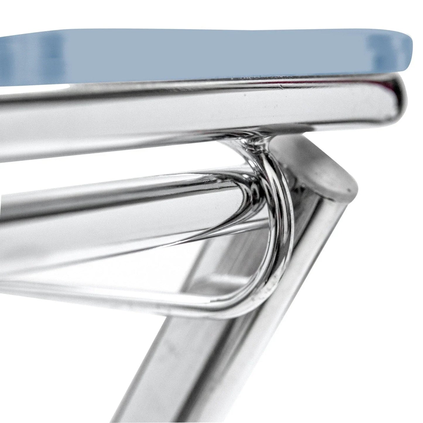 Victorian Acrylic Foldable End Side Table Tray with Chrome Metal Legs - Elax Furniture