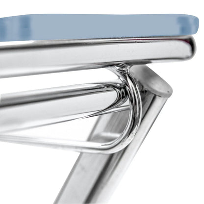 Victorian Acrylic Foldable End Side Table Tray with Chrome Metal Legs - Elax Furniture