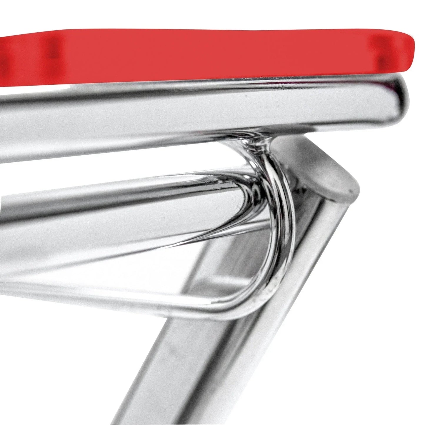 Victorian Acrylic Foldable End Side Table Tray with Chrome Metal Legs - Elax Furniture