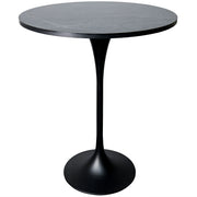 Elland 5-Piece Bar-Height Dining Set with Round MDF Bar Table and Leather Bar Stools - Elax Furniture