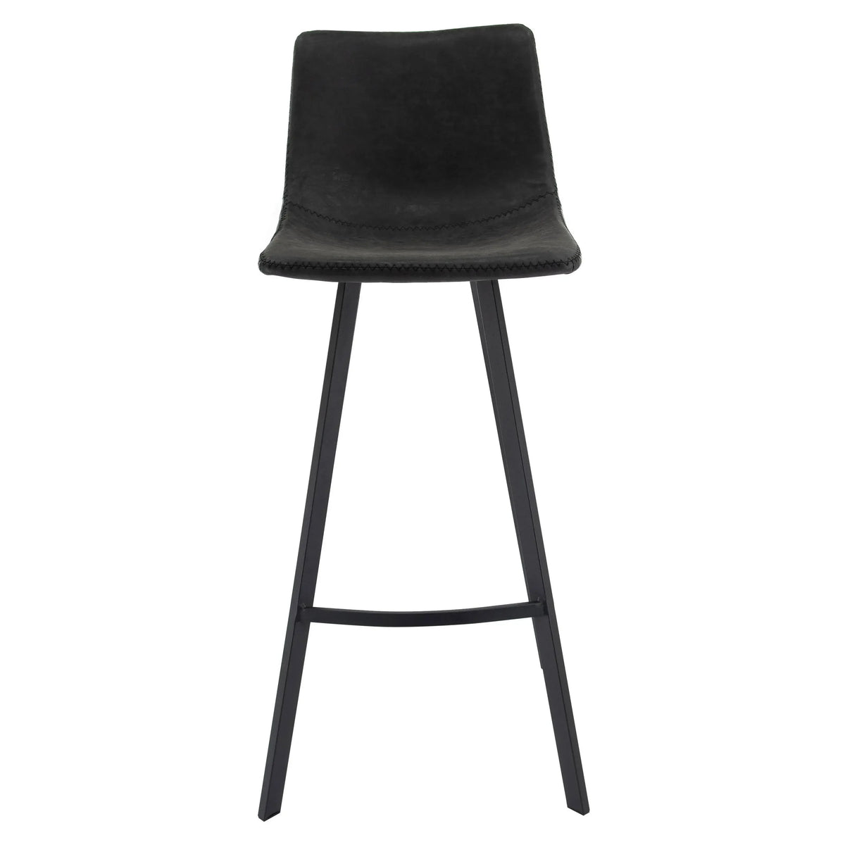 Elland 5-Piece Bar-Height Dining Set with Round MDF Bar Table and Leather Bar Stools - Elax Furniture