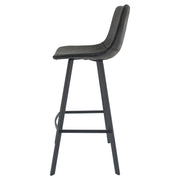 Elland 5-Piece Bar-Height Dining Set with Round MDF Bar Table and Leather Bar Stools - Elax Furniture