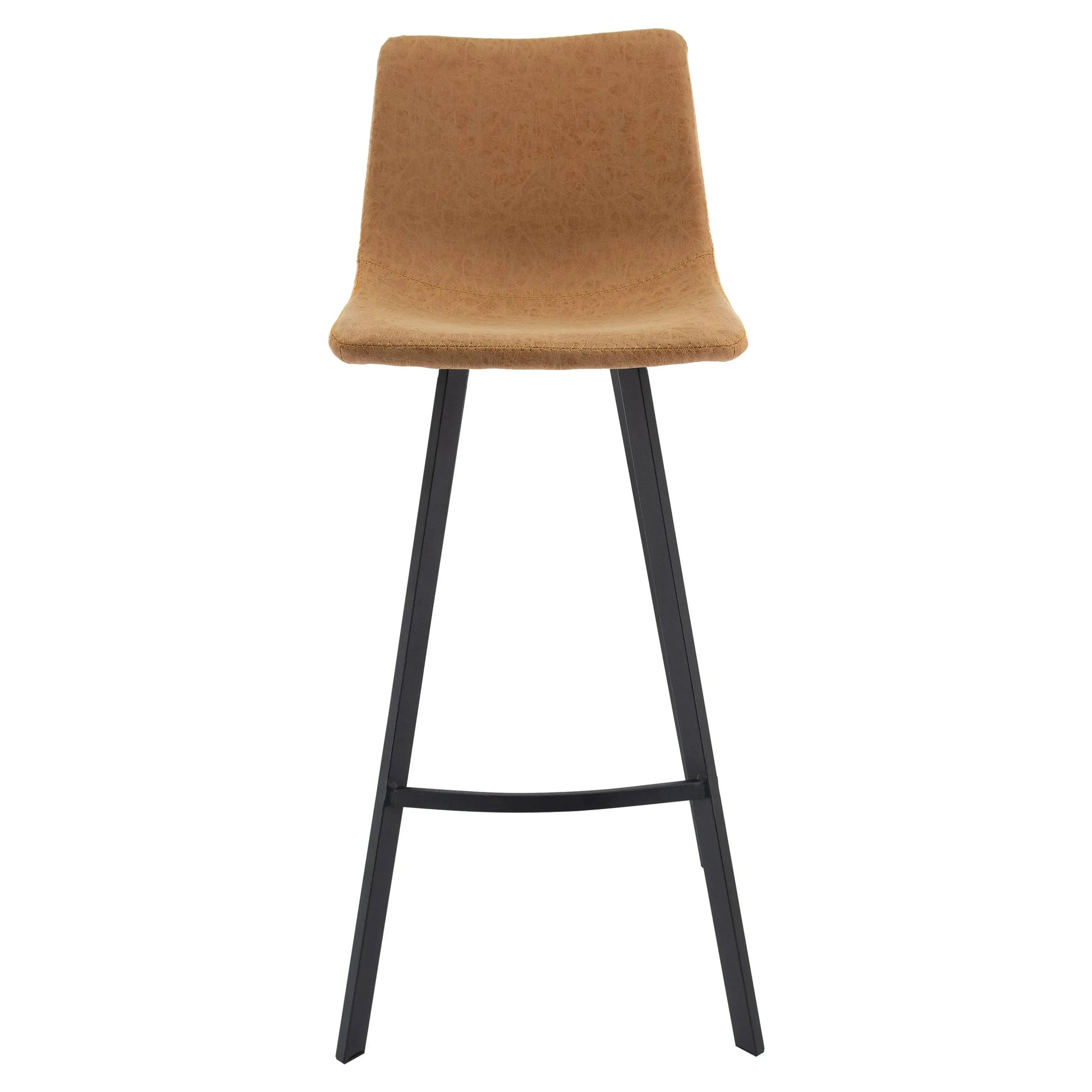 Elland 5-Piece Bar-Height Dining Set with Round MDF Bar Table and Leather Bar Stools - Elax Furniture