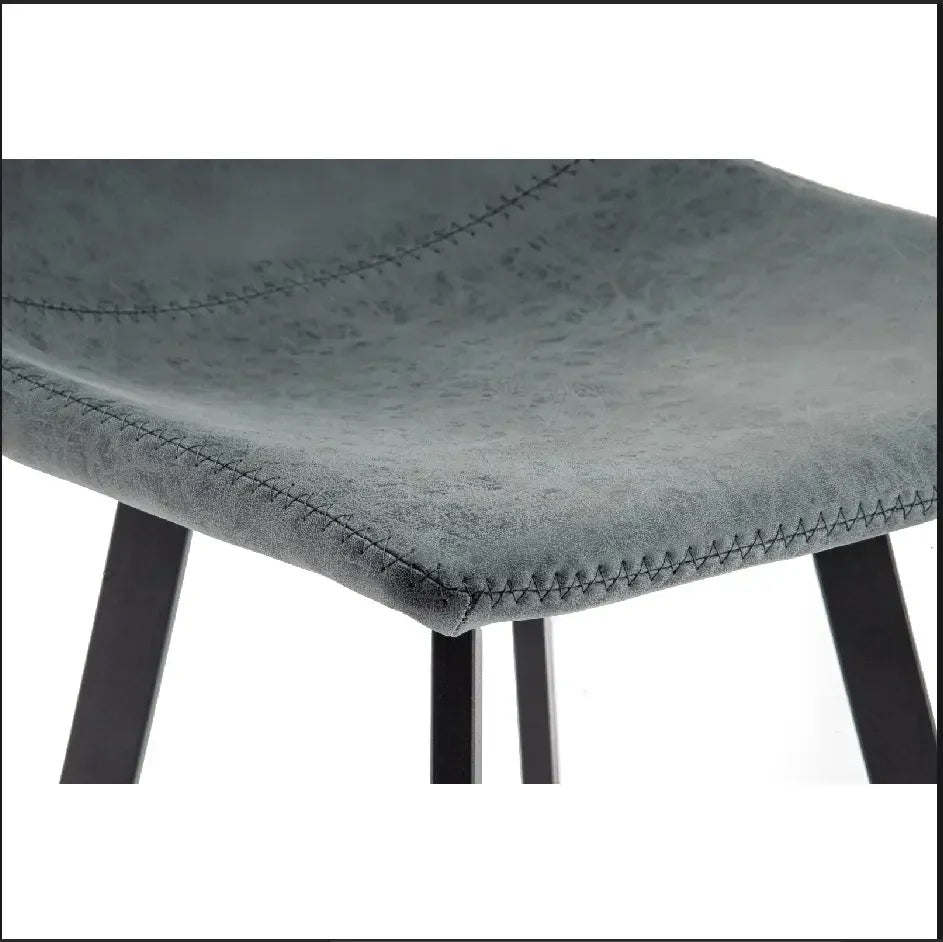 Elland 5-Piece Bar-Height Dining Set with Round MDF Bar Table and Leather Bar Stools - Elax Furniture