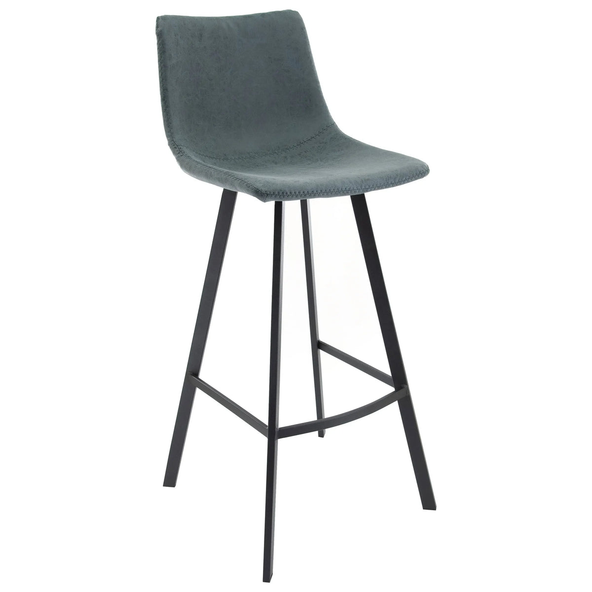 Elland 5-Piece Bar-Height Dining Set with Round MDF Bar Table and Leather Bar Stools - Elax Furniture