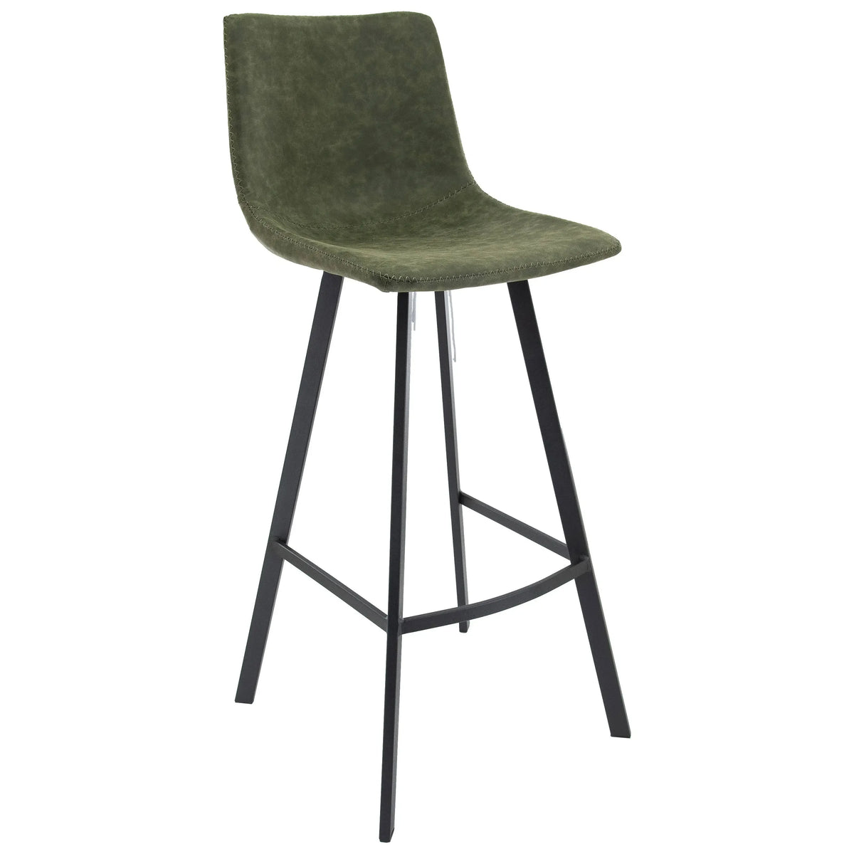 Elland 5-Piece Bar-Height Dining Set with Round MDF Bar Table and Leather Bar Stools - Elax Furniture