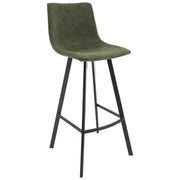 Elland 5-Piece Bar-Height Dining Set with Round MDF Bar Table and Leather Bar Stools - Elax Furniture