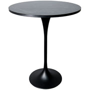 Elland 5-Piece Bar-Height Dining Set with Round MDF Bar Table and Leather Bar Stools - Elax Furniture