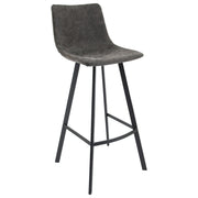 Elland 5-Piece Bar-Height Dining Set with Round MDF Bar Table and Leather Bar Stools - Elax Furniture