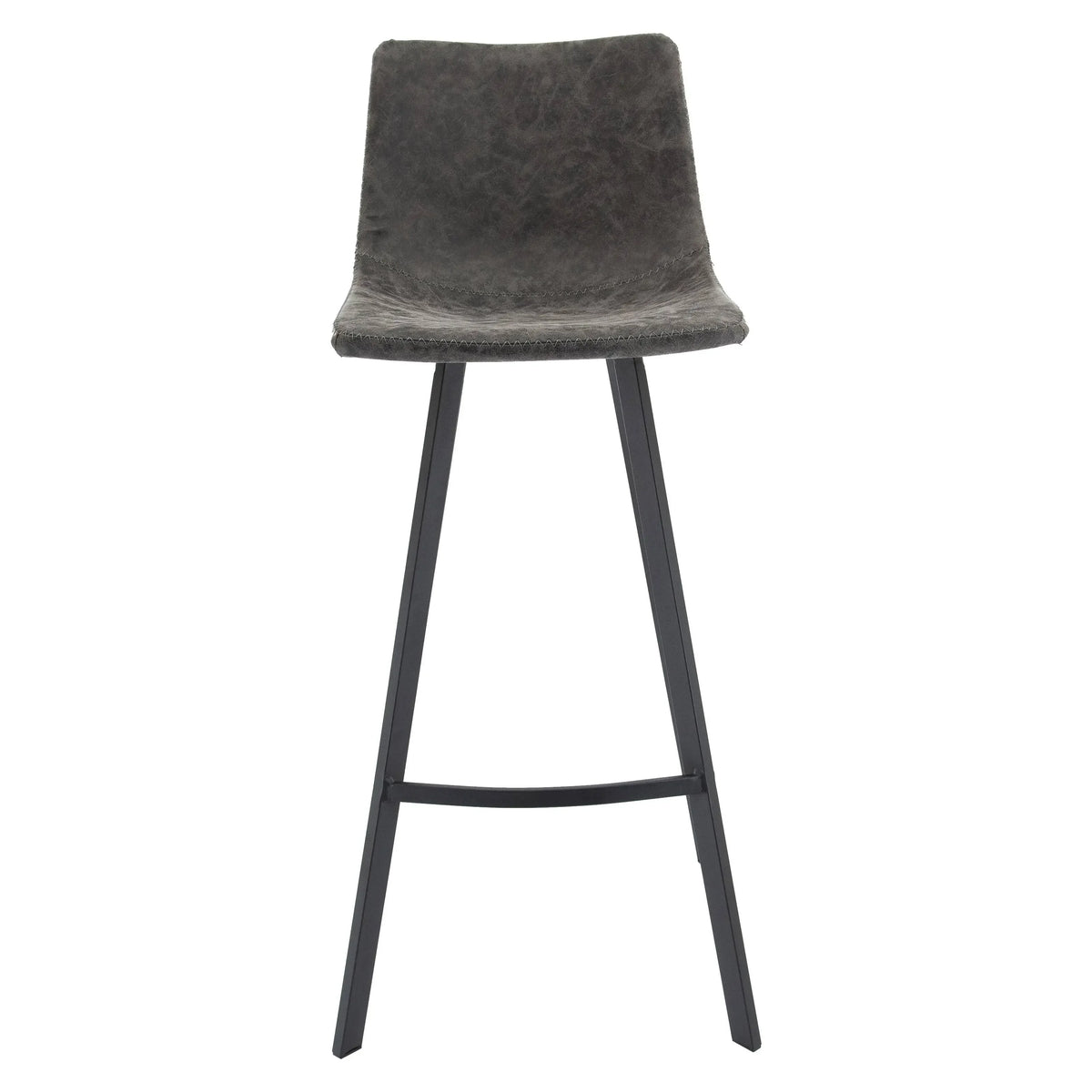 Elland 5-Piece Bar-Height Dining Set with Round MDF Bar Table and Leather Bar Stools - Elax Furniture