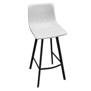 Elland 5-Piece Bar-Height Dining Set with Round MDF Bar Table and Leather Bar Stools - Elax Furniture