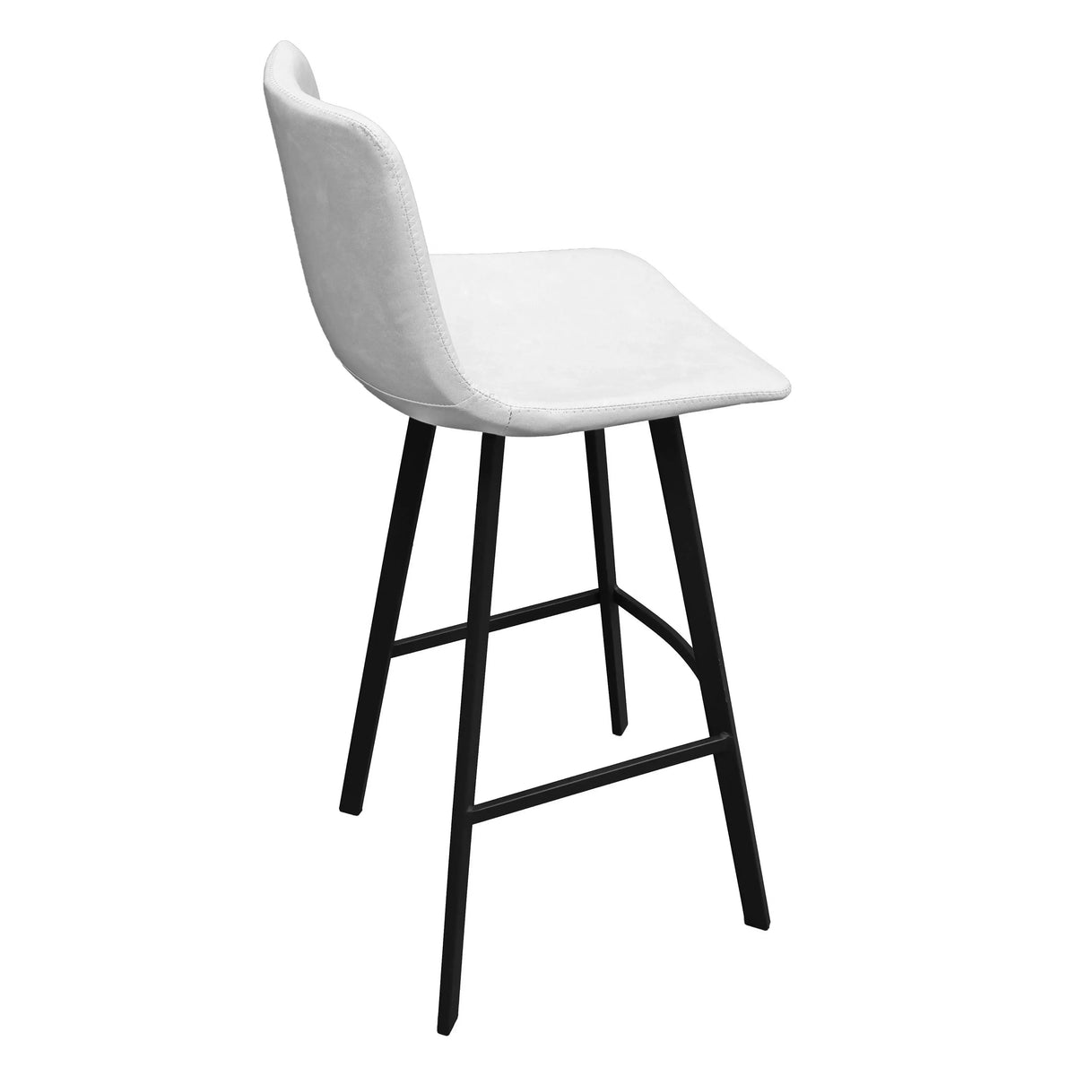 Elland 5-Piece Bar-Height Dining Set with Round MDF Bar Table and Leather Bar Stools - Elax Furniture