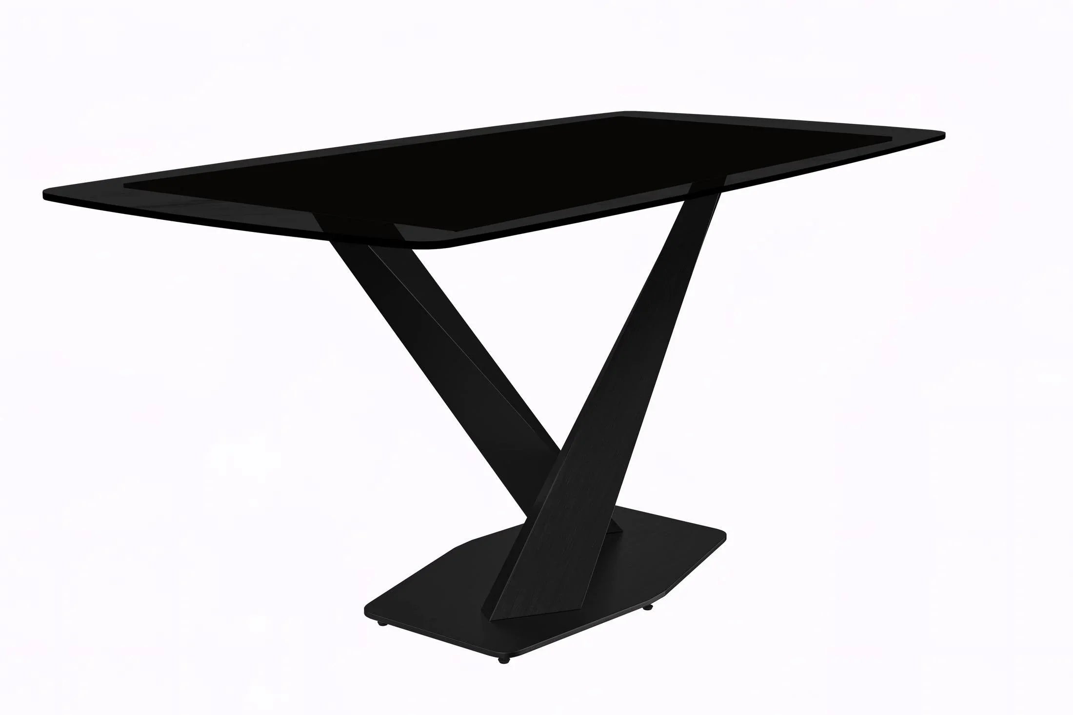 Voren Dining Table with Rectangular Tabletop with Gold/Black Stainless Steel Base - Elax Furniture