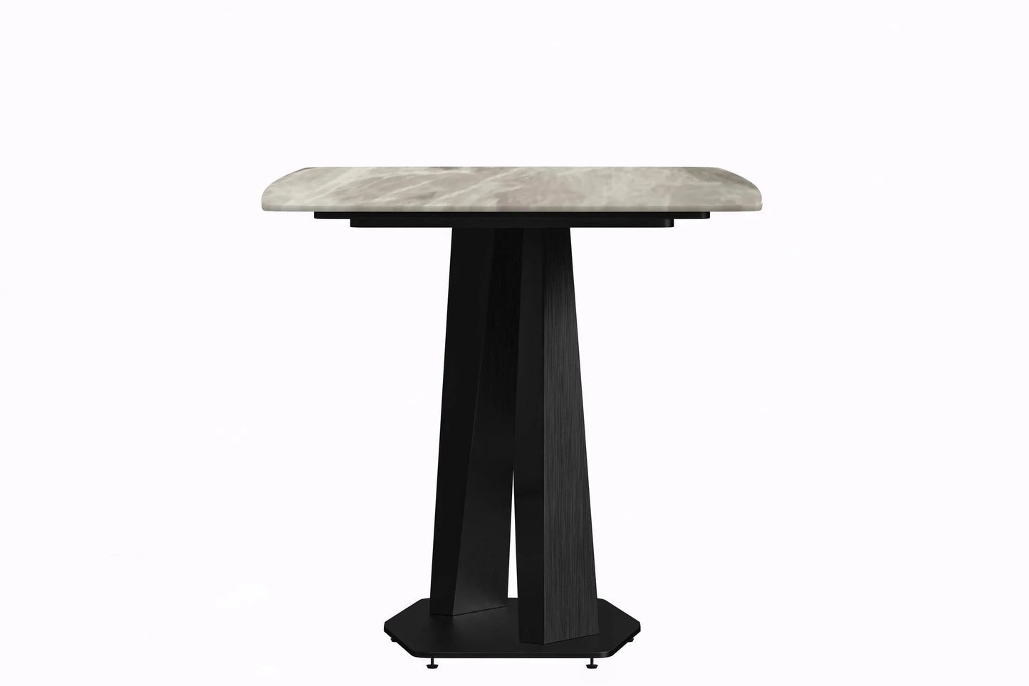 Voren Dining Table with Rectangular Tabletop with Gold/Black Stainless Steel Base - Elax Furniture