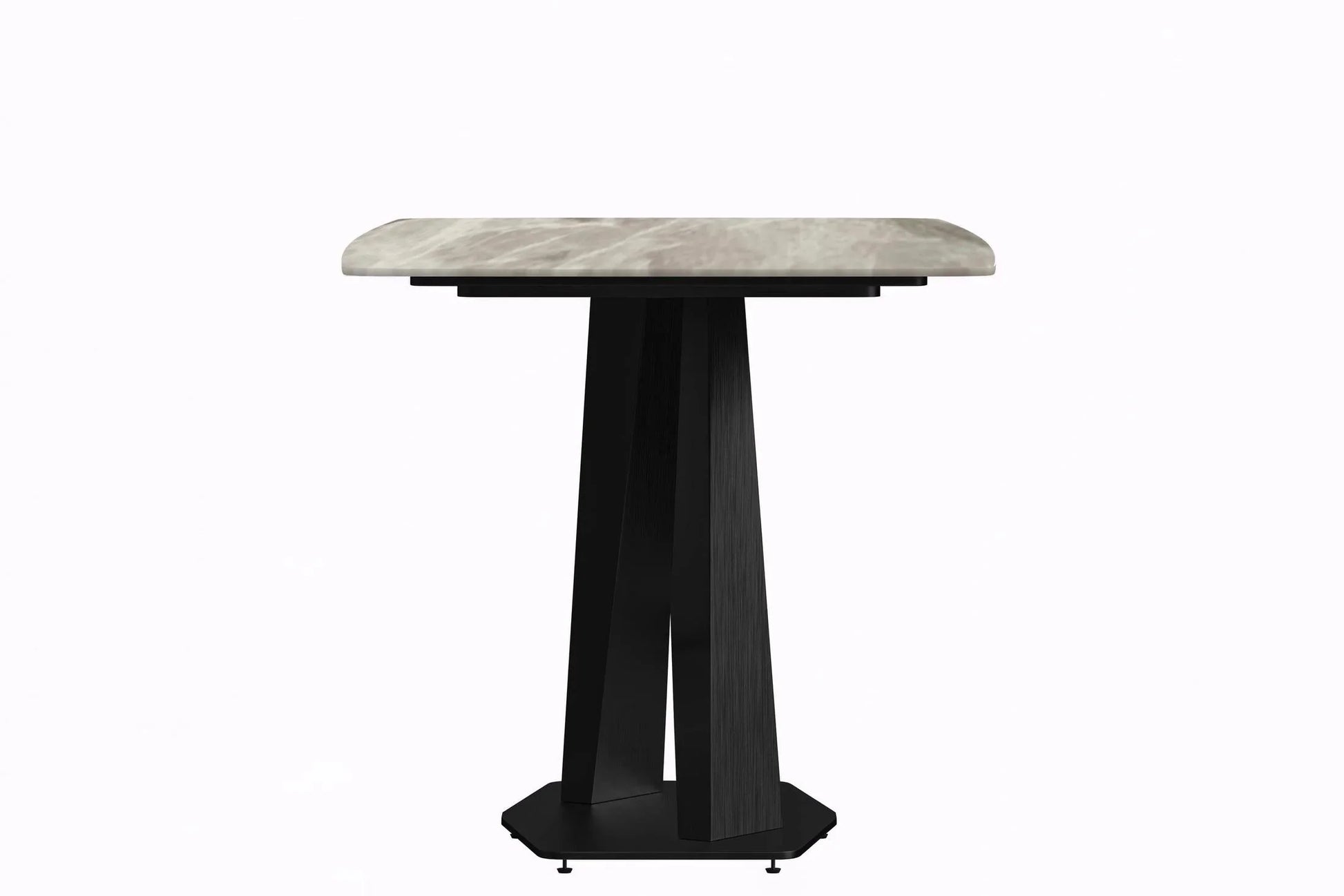 Voren Dining Table with Rectangular Tabletop with Gold/Black Stainless Steel Base - Elax Furniture