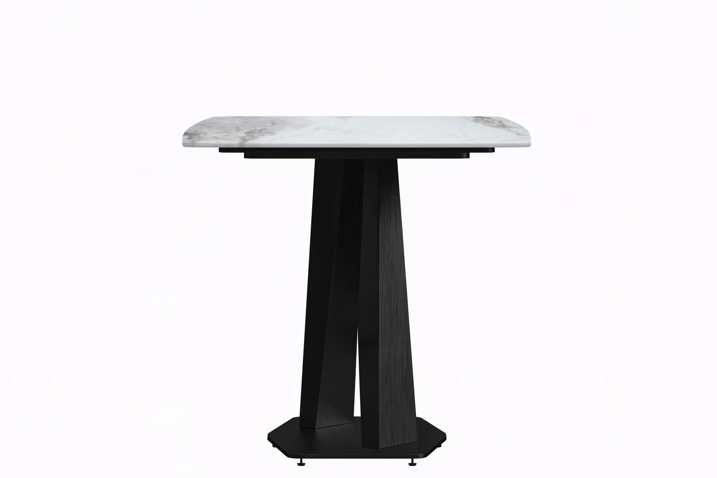Voren Dining Table with Rectangular Tabletop with Gold/Black Stainless Steel Base - Elax Furniture