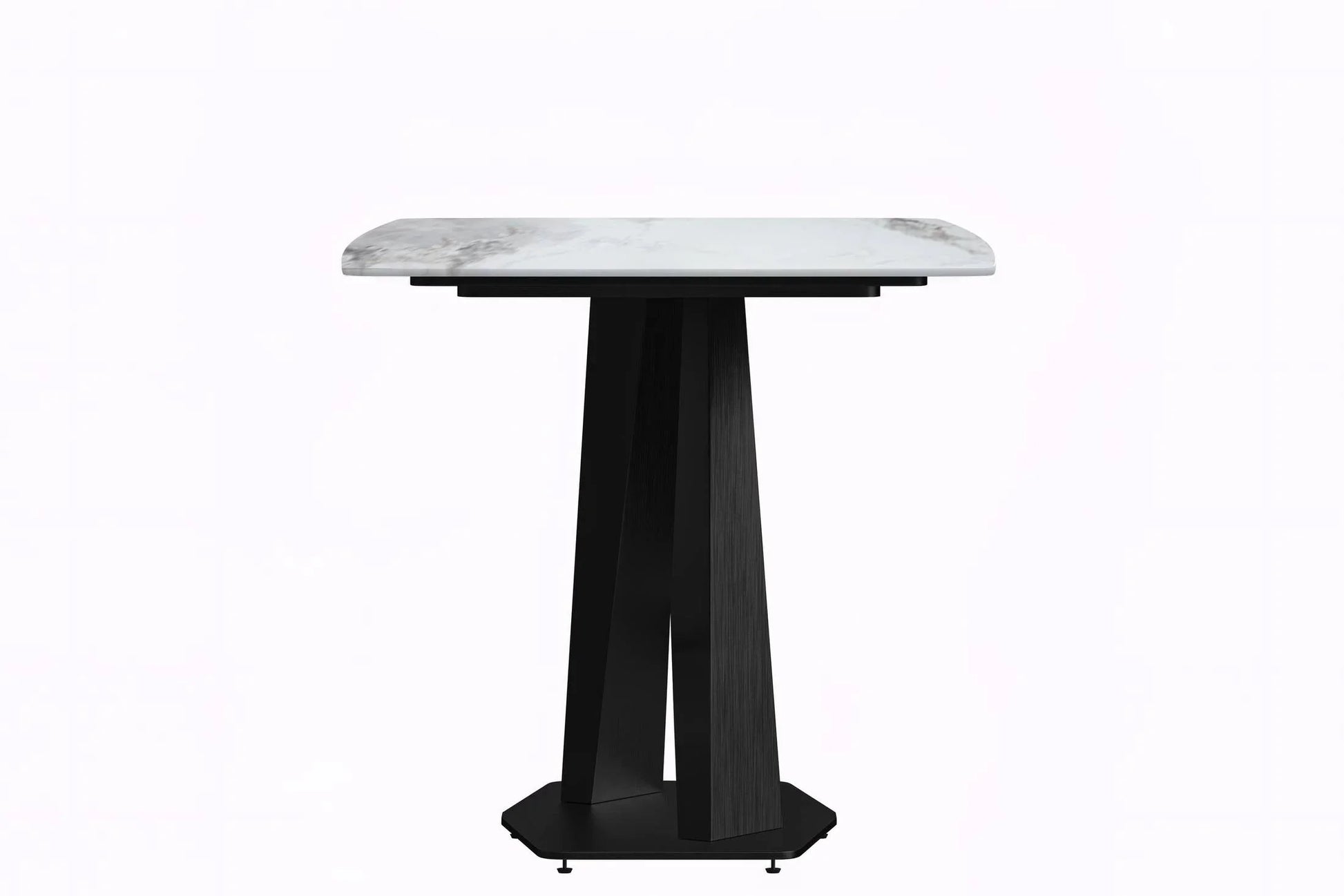 Voren Dining Table with Rectangular Tabletop with Gold/Black Stainless Steel Base - Elax Furniture