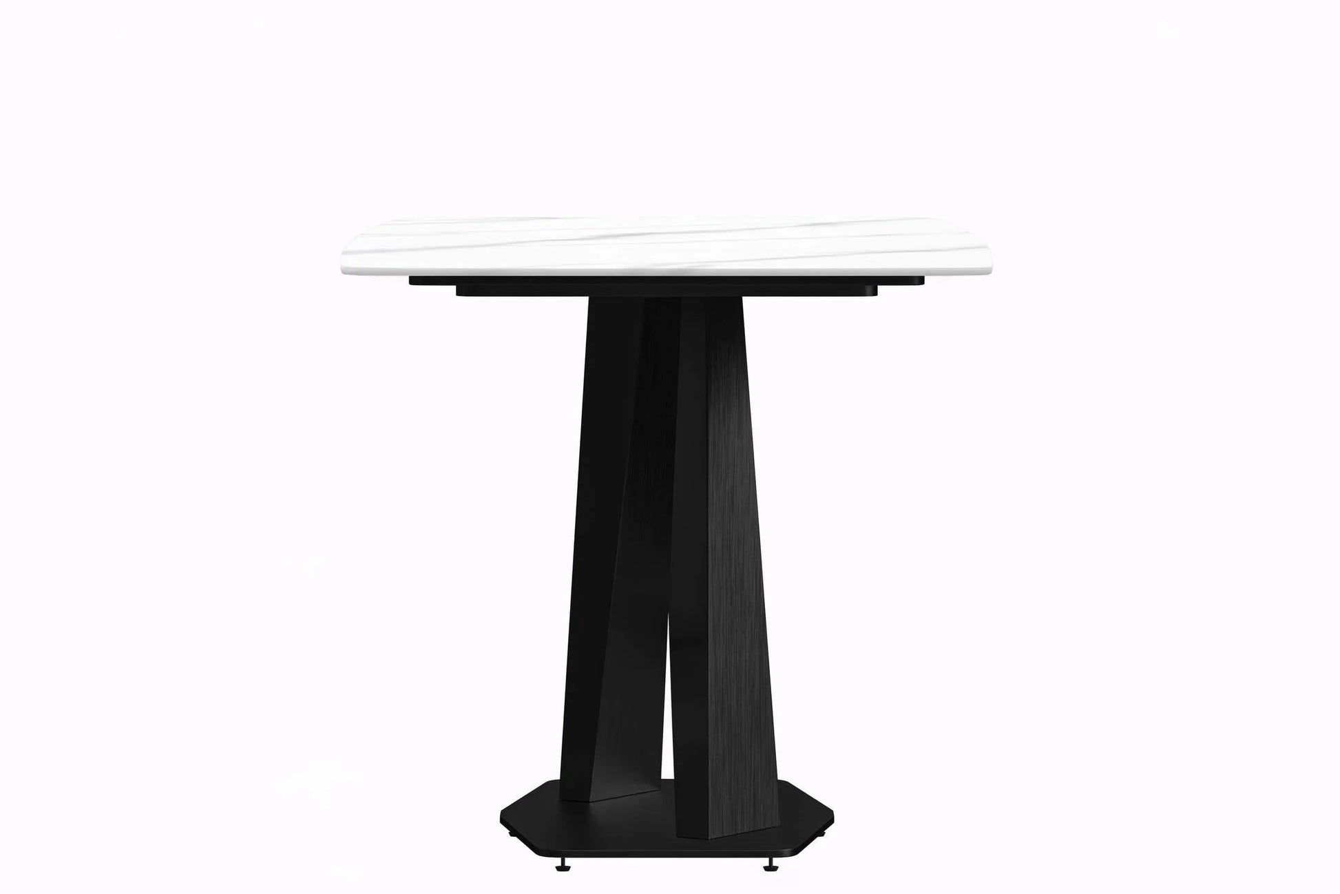 Voren Dining Table with Rectangular Tabletop with Gold/Black Stainless Steel Base - Elax Furniture