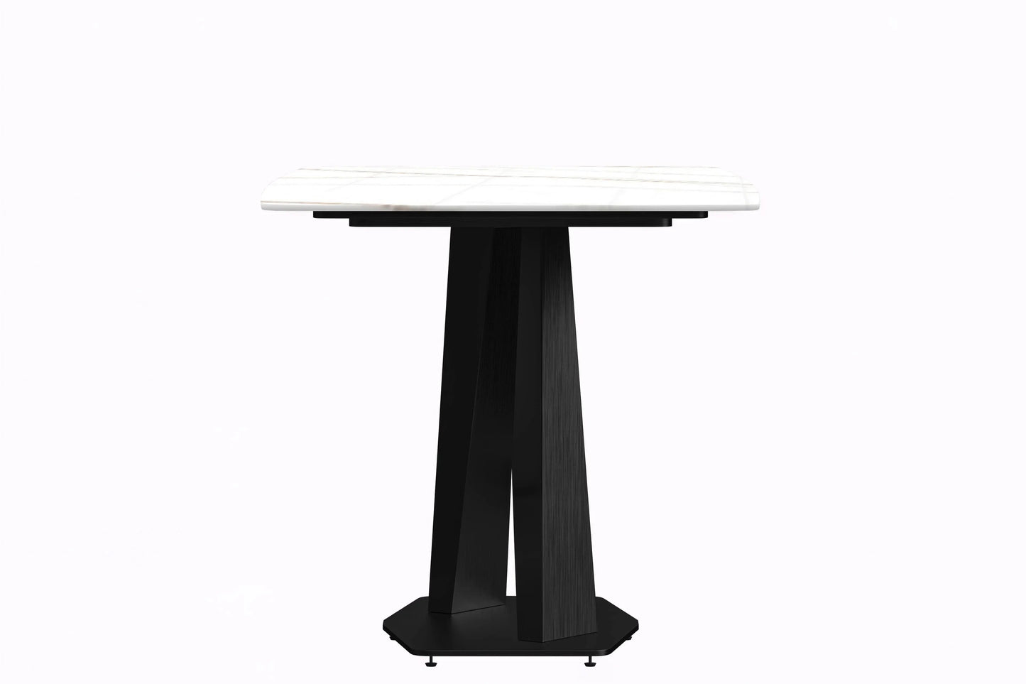 Voren Dining Table with Rectangular Tabletop with Gold/Black Stainless Steel Base - Elax Furniture