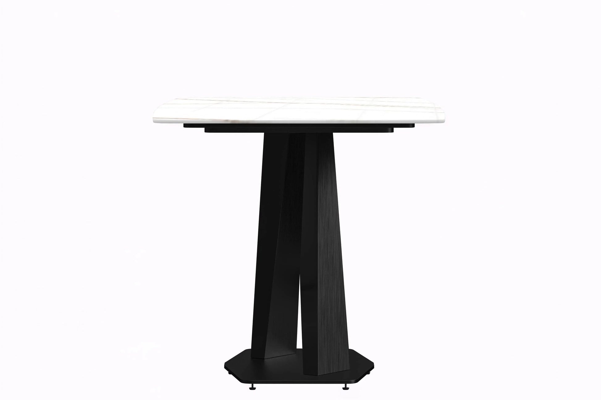 Voren Dining Table with Rectangular Tabletop with Gold/Black Stainless Steel Base - Elax Furniture