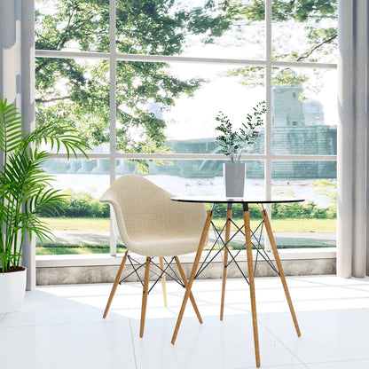 Willow Modern Fabric Eiffel Base Accent Side Chair - Elax Furniture