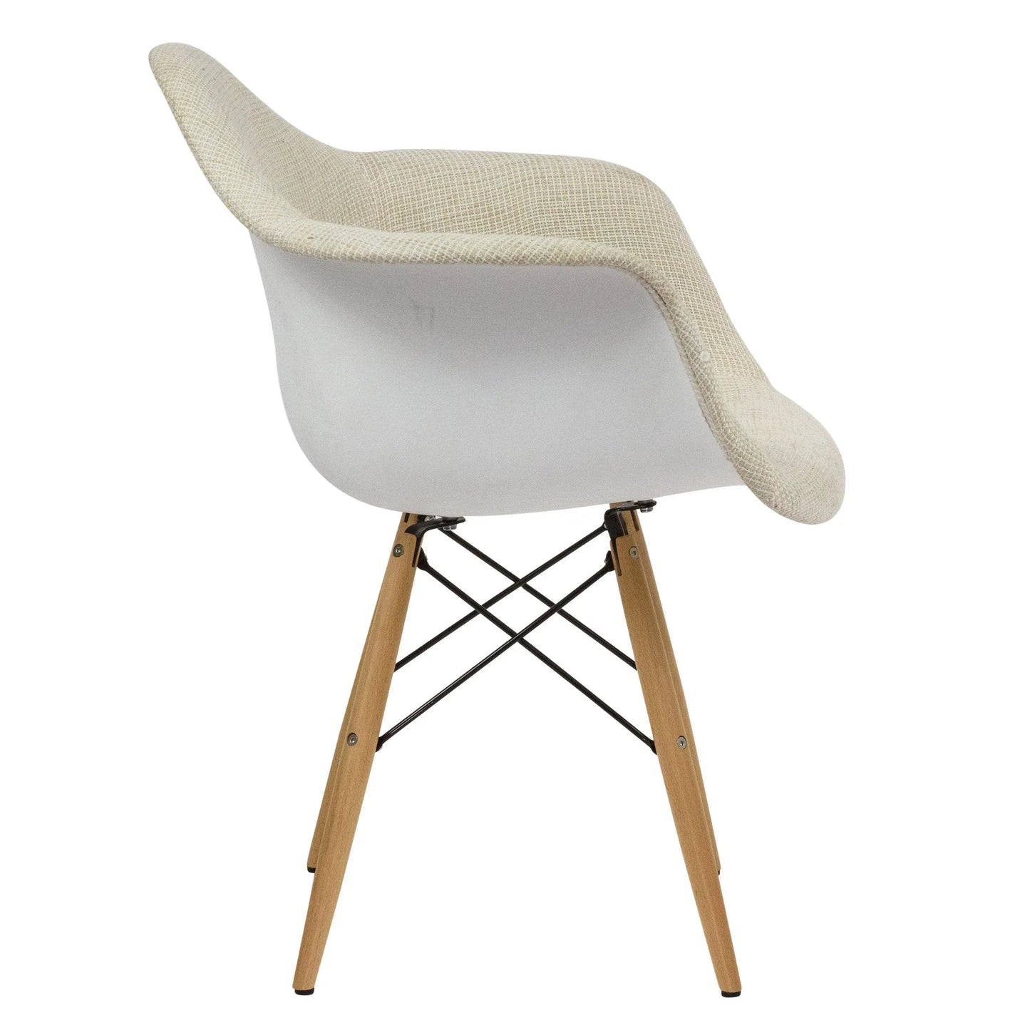 Willow Modern Fabric Eiffel Base Accent Side Chair - Elax Furniture
