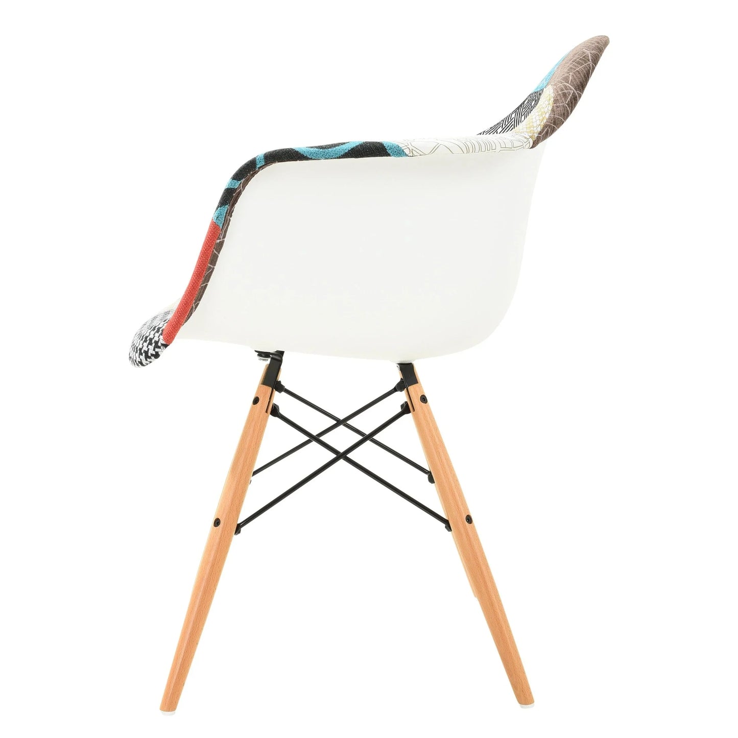 Willow Modern Fabric Eiffel Base Accent Side Chair - Elax Furniture