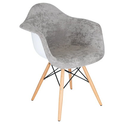 Willow Modern Fabric Eiffel Base Accent Side Chair - Elax Furniture