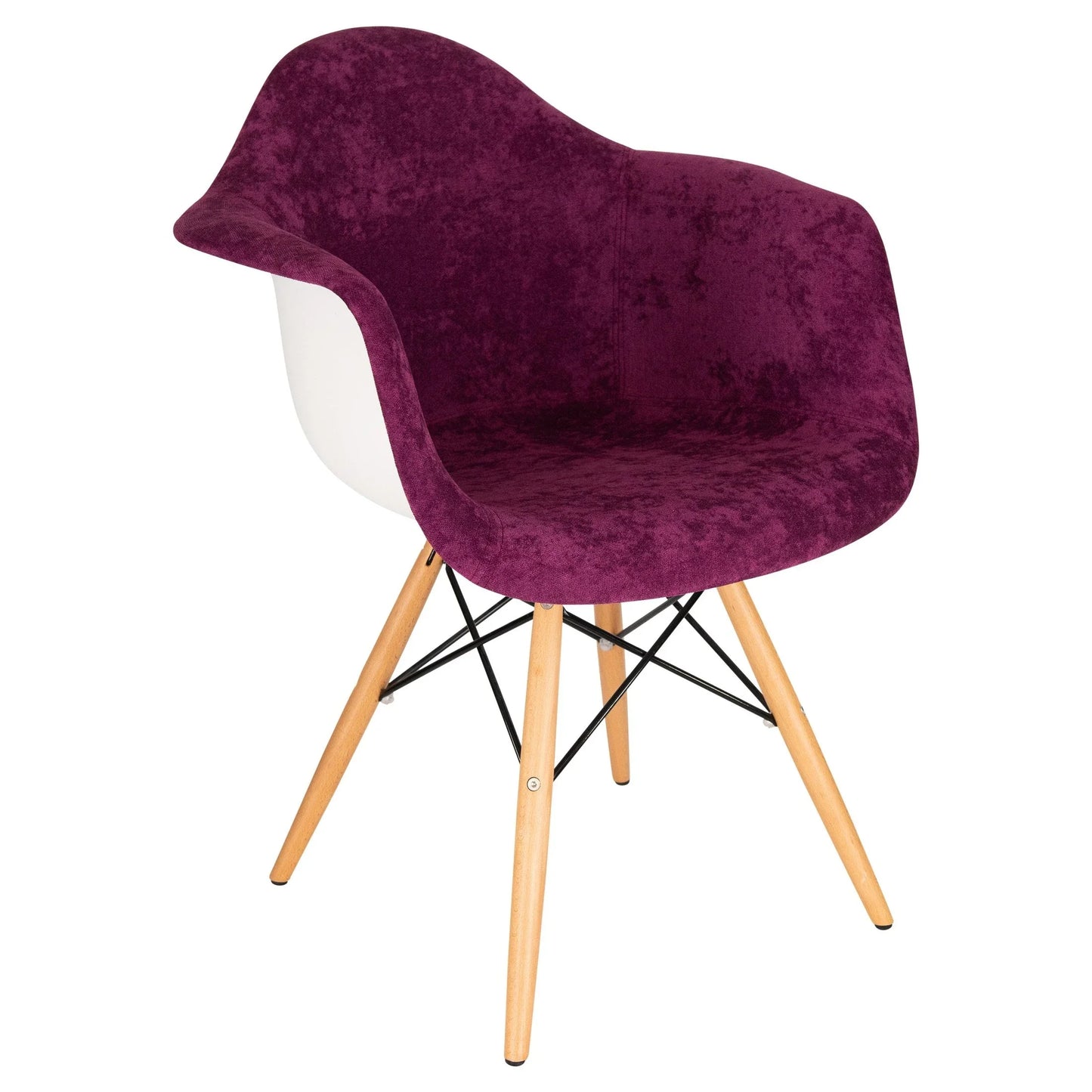 Willow Modern Fabric Eiffel Base Accent Side Chair - Elax Furniture