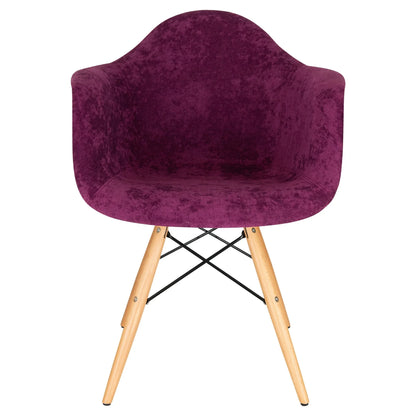 Willow Modern Fabric Eiffel Base Accent Side Chair - Elax Furniture