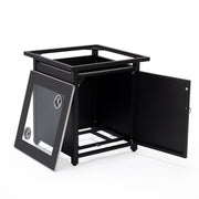 Walbrooke Aluminum Patio Conversation With Fire Pit Table & Tank Holder - Elax Furniture