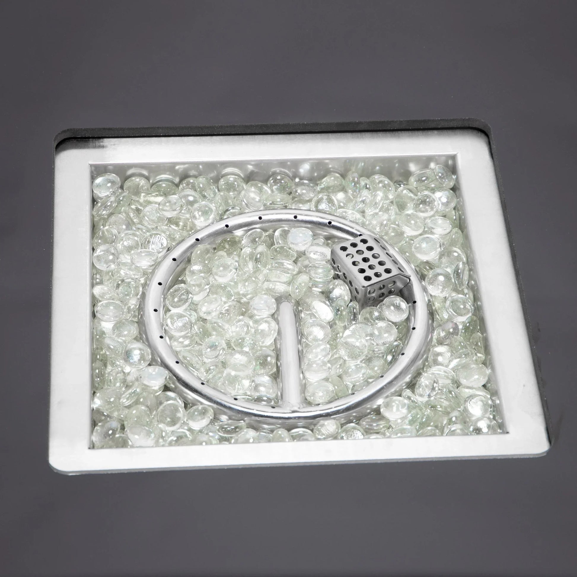 Walbrooke Aluminum Patio Conversation With Fire Pit Table & Tank Holder - Elax Furniture