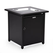 Walbrooke Outdoor Patio Square Fire Pit and Tank Holder - Elax Furniture