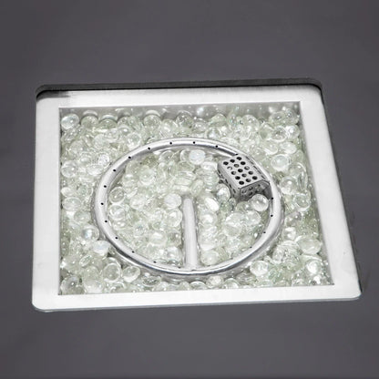 Walbrooke Outdoor Patio Square Fire Pit and Tank Holder - Elax Furniture