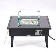 Walbrooke Modern Outdoor Square Fire Pit Table with Powder-Coated Aliuminum Frame - Elax Furniture
