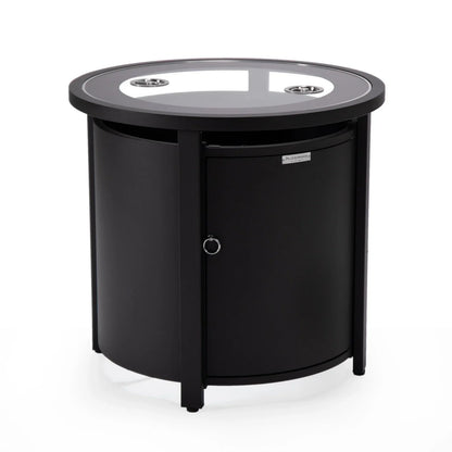 Walbrooke Outdoor Patio Round Fire Pit and Tank Holder - Elax Furniture
