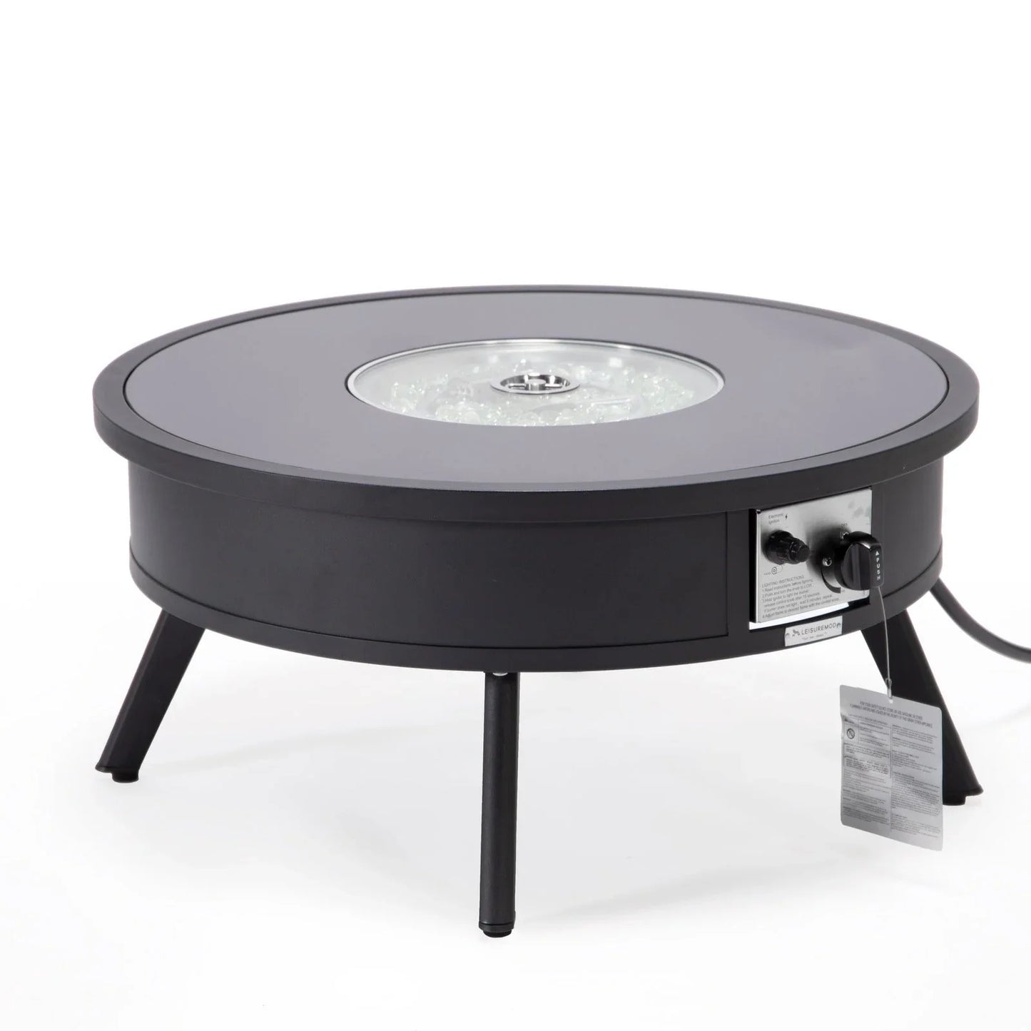 Walbrooke Outdoor Patio Round Fire Pit and Tank Holder - Elax Furniture