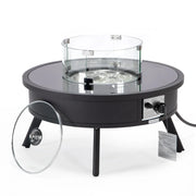 Walbrooke Outdoor Patio Round Fire Pit and Tank Holder - Elax Furniture