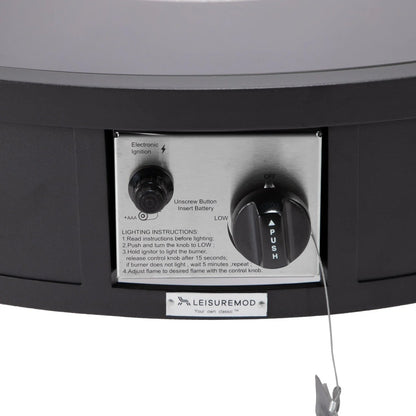 Walbrooke Outdoor Patio Round Fire Pit and Tank Holder - Elax Furniture