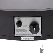 Walbrooke Modern Outdoor Round Fire Pit Table with Powder-Coated Aliuminum Frame - Elax Furniture